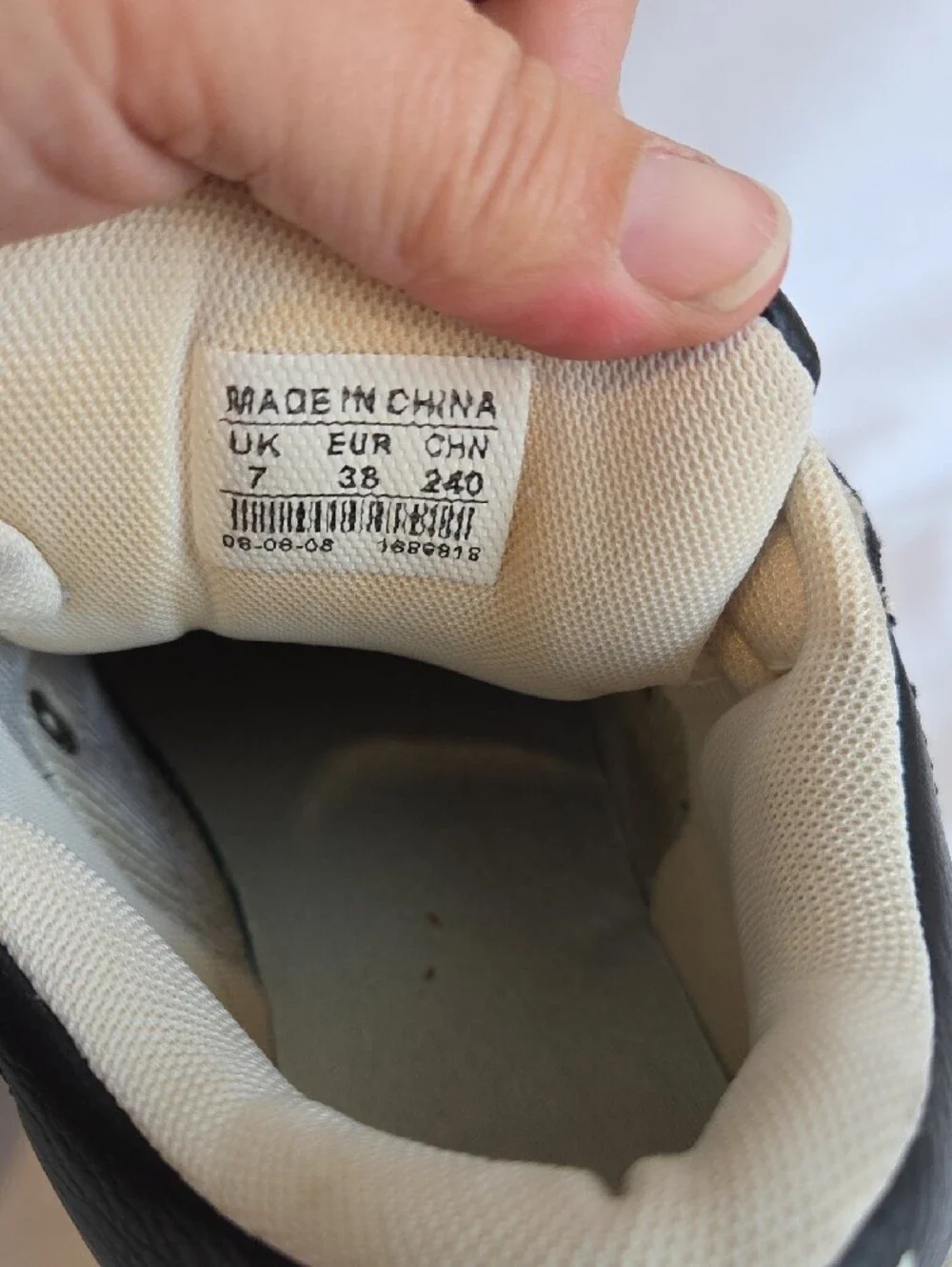 Kids Black and Cream Graphic Strap Sneakers